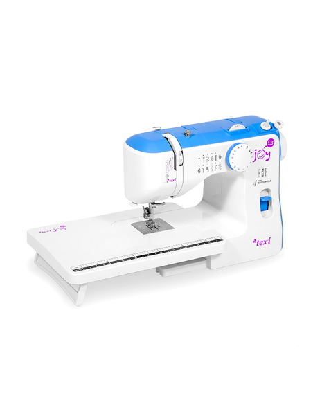 Mașină de cusut TEXI JOY 13 BLUE cu masă extensibilă (TEXI JOY 13 BLUE + EXTENSION TABLE)