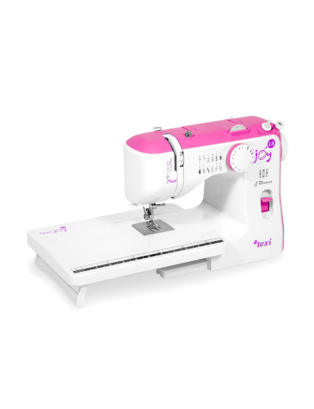 Mașină de cusut TEXI JOY 13 PINK cu masă extensibilă (TEXI JOY 13 PINK + EXTENSION TABLE)