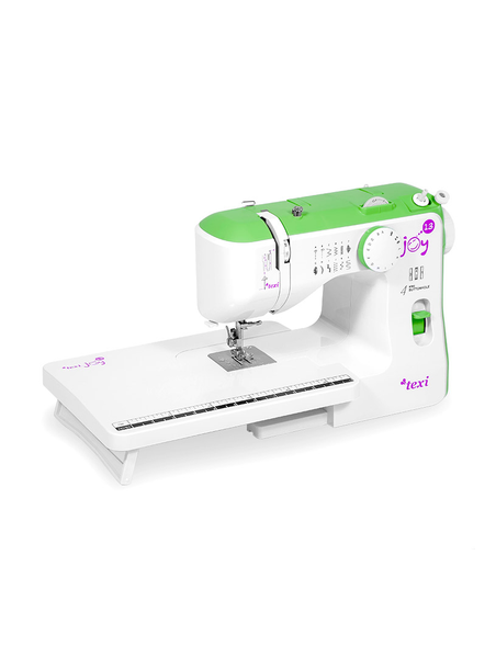 Mașină de cusut TEXI JOY 13 GREEN cu masă extensibilă (TEXI JOY 13 GREEN + EXTENSION TABLE)